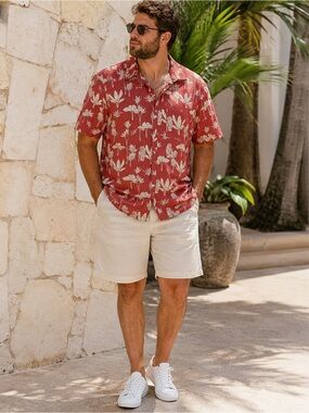 NWT GOODFELLOW MENS BUTTON DOWN‎ SHORT SLEEVE SHIRT XXL